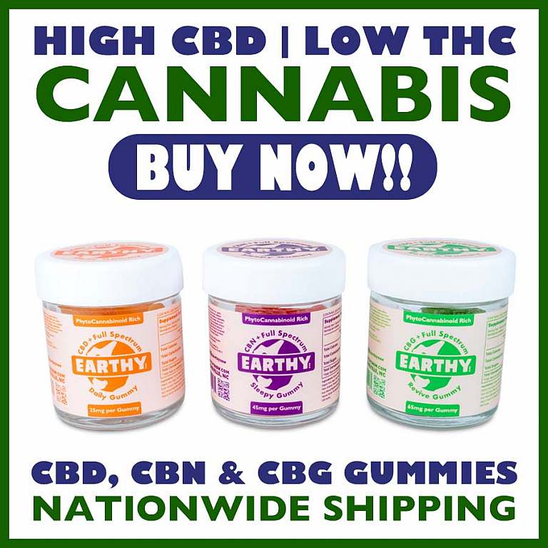 Earthy Now High CBD CBG CBN Low THC Gummies